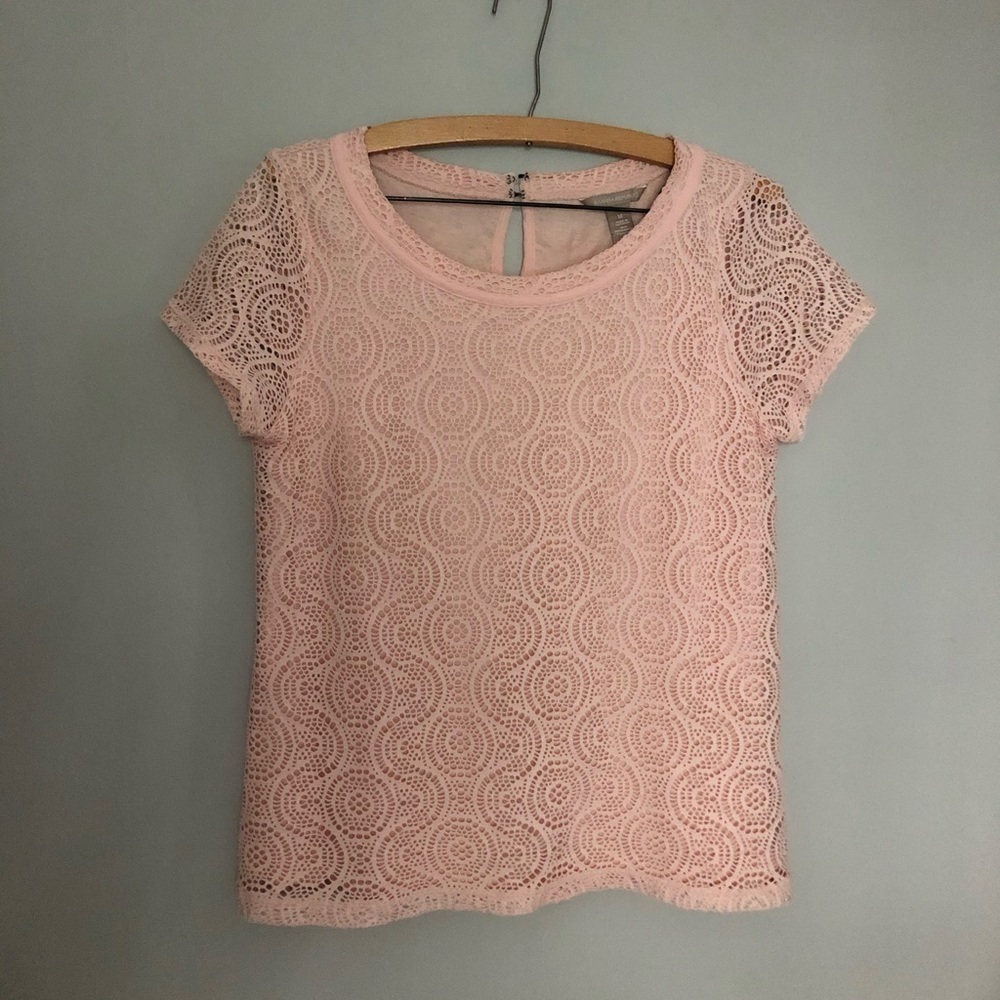 Banana Republic Pink Short Sleeve Top